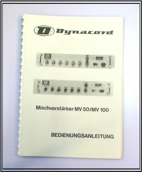 Dynacord Mischverstärker MV-50 / 100 / technische Unterlage